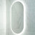 Pill Oval 500mm x 1000mm Backlit LED Frameless Mirror with Polished Edge and Demister