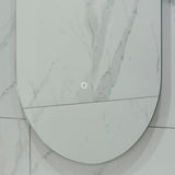 Pill Oval 500mm x 1000mm Backlit LED Frameless Mirror with Polished Edge and Demister