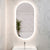 Pill Oval 500mm x 1000mm Backlit LED Frameless Mirror with Polished Edge and Demister