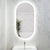 Pill Oval 500mm x 1000mm Backlit LED Frameless Mirror with Polished Edge and Demister