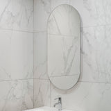 Pill Oval 500mm x 1000mm Backlit LED Frameless Mirror with Polished Edge and Demister