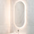 Pill Oval 500mm x 1000mm Backlit LED Frameless Mirror with Polished Edge and Demister