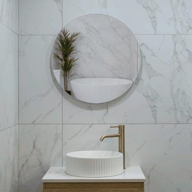 Circa Round 600mm Backlit LED Frameless Mirror with Polished Edge and Demister