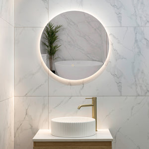 Circa Round 600mm Backlit LED Frameless Mirror with Polished Edge and Demister