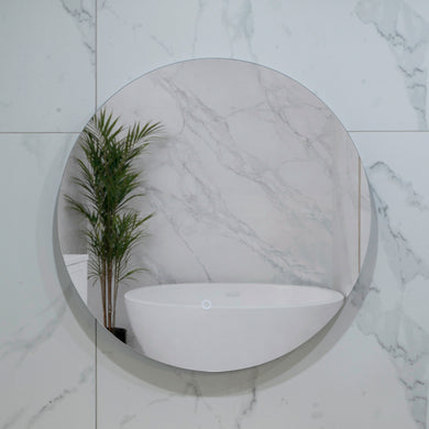 Circa Round 600mm Backlit LED Frameless Mirror with Polished Edge and Demister