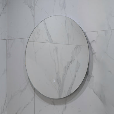 Circa Round 600mm Backlit LED Frameless Mirror with Polished Edge and Demister