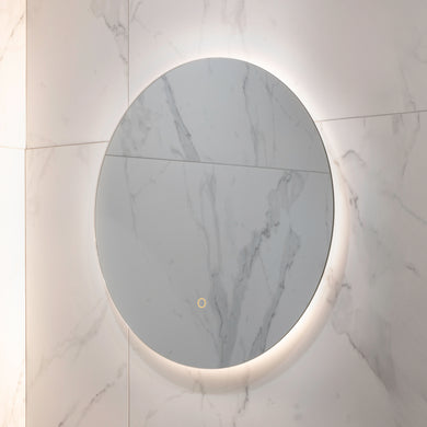 Circa Round 600mm Backlit LED Frameless Mirror with Polished Edge and Demister
