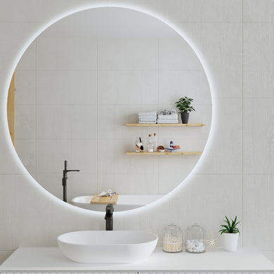 *Clearance* Circa Round 1200mm Backlit LED Frameless Mirror with Polished Edge and Demister
