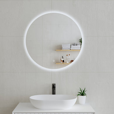 Circa Round 700mm Backlit LED Frameless Mirror with Polished Edge and Demister