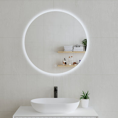 *Clearance* Circa Round 750mm Backlit LED Frameless Mirror with Polished Edge and Demister