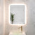 Retti Rectangular 600mm x 750mm Backlit LED Frameless Mirror with Polished Edge, Rounded Corners and Demister