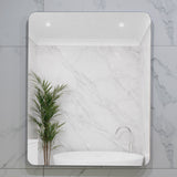 Retti Rectangular 600mm x 750mm Backlit LED Frameless Mirror with Polished Edge, Rounded Corners and Demister
