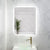 Retti Rectangular 600mm x 750mm Backlit LED Frameless Mirror with Polished Edge, Rounded Corners and Demister