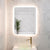 Retti Rectangular 600mm x 750mm Backlit LED Frameless Mirror with Polished Edge, Rounded Corners and Demister