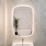 Riri Oblong 600mm x 900mm Backlit LED Frameless Mirror with Polished Edge and Demister