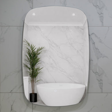 Riri Oblong 600mm x 900mm Backlit LED Frameless Mirror with Polished Edge and Demister