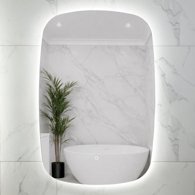 Riri Oblong 600mm x 900mm Backlit LED Frameless Mirror with Polished Edge and Demister