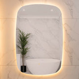 Riri Oblong 600mm x 900mm Backlit LED Frameless Mirror with Polished Edge and Demister
