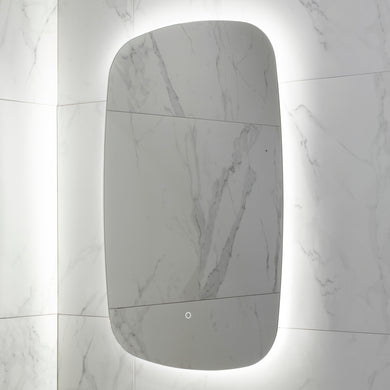 Riri Oblong 600mm x 900mm Backlit LED Frameless Mirror with Polished Edge and Demister