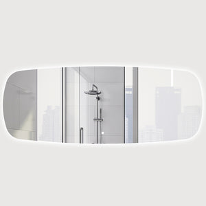 Riri Oblong 1800mm x 700mm Backlit LED Mirror with Demister, Polished Edge