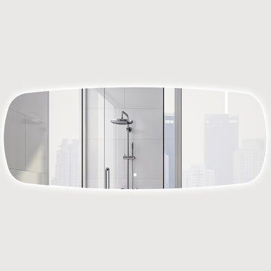 Riri Oblong 1800mm x 700mm Backlit LED Frameless Mirror with Demister, Polished Edge