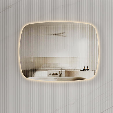 *Clearance* Riri Oblong 1200mm x 900mm Backlit LED Frameless Mirror with Polished Edge and Demister
