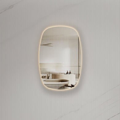 *Clearance* Riri Oblong 600mm x 900mm Backlit LED Frameless Mirror with Polished Edge and Demister