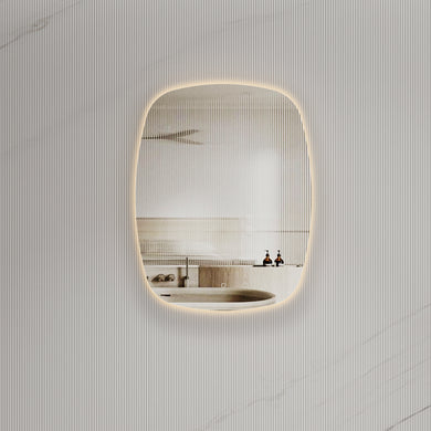 Riri Oblong 700mm x 900mm Backlit LED Frameless Mirror with Polished Edge and Demister