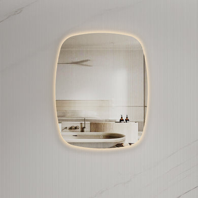 *Clearance* Riri Oblong 800mm x 1000mm Backlit LED Frameless Mirror with Polished Edge and Demister