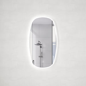 Riri Oblong 500mm x 900mm LED Mirror with Frosted Glass Border and Demister