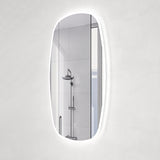 Riri Oblong 600mm x 1200mm LED Mirror with Frosted Glass Border and Demister