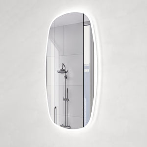 Riri Oblong 600mm x 1200mm LED Mirror with Frosted Glass Border and Demister
