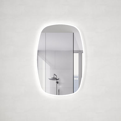 *Clearance* Riri Oblong 600mm x 900mm Frontlit and Backlit LED Frameless with Frosted Glass Border and Demister