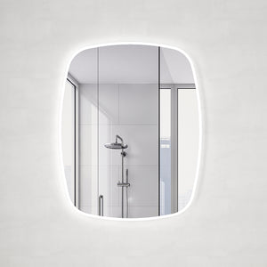 Riri Oblong 800mm x 1000mm LED Mirror with Frosted Glass Border and Demister