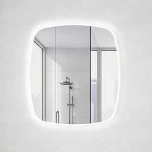 Riri Oblong 900mm x 1000mm LED Mirror with Frosted Glass Border and Demister
