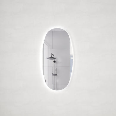 Riri Oblong 400mm x 800mm Backlit LED Frameless Mirror with Polished Edge and Demister