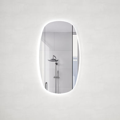 Riri Oblong 500mm x 900mm Backlit LED Frameless Mirror with Polished Edge and Demister