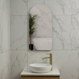 Arco Arch 400mm x 800mm Backlit LED Frameless Mirror with Polished Edge and Demister