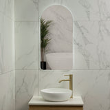 Arco Arch 400mm x 800mm Backlit LED Frameless Mirror with Polished Edge and Demister