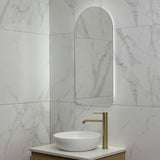 Arco Arch 400mm x 800mm Backlit LED Frameless Mirror with Polished Edge and Demister