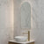 Arco Arch 400mm x 800mm Backlit LED Frameless Mirror with Polished Edge and Demister