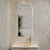 Arco Arch 500mm x 1200mm Backlit LED Frameless Mirror with Polished Edge and Demister