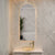Arco Arch 500mm x 1200mm Backlit LED Frameless Mirror with Polished Edge and Demister