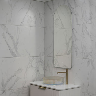 Arco Arch 500mm x 1200mm Backlit LED Frameless Mirror with Polished Edge and Demister