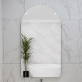 Arco Arch 550mm x 1000mm Backlit LED Frameless Mirror with Polished Edge and Demister