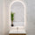 Arco Arch 550mm x 1000mm Backlit LED Frameless Mirror with Polished Edge and Demister
