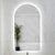Arco Arch 550mm x 1000mm Backlit LED Frameless Mirror with Polished Edge and Demister