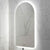 Arco Arch 550mm x 1000mm Backlit LED Frameless Mirror with Polished Edge and Demister
