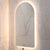 Arco Arch 550mm x 1000mm Backlit LED Frameless Mirror with Polished Edge and Demister