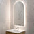 Arco Arch 550mm x 1000mm Backlit LED Frameless Mirror with Polished Edge and Demister
